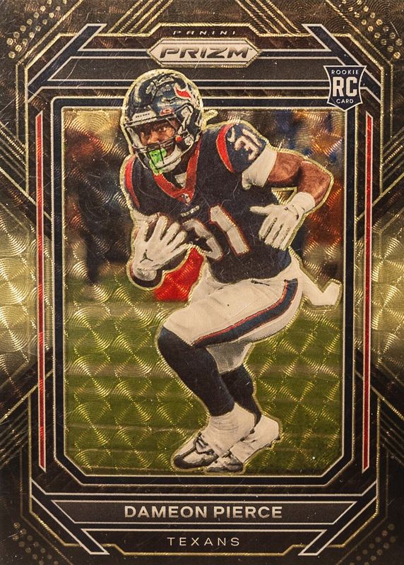 Dameon Pierce 2022 Chronicles #PB-25 Prizm Black - Gold Vinyl /5 Rookie RAW