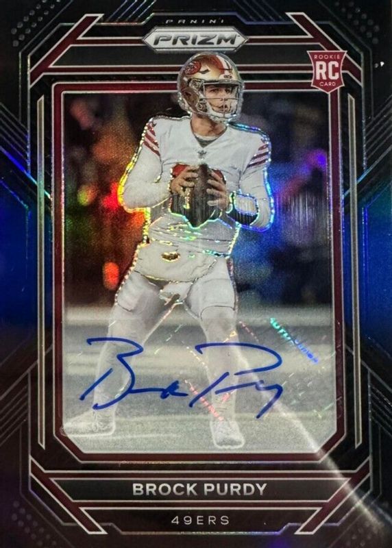 Brock Purdy 2022 Chronicles #PB-8 Prizm Black Signatures - Blue (/15) Rookie SGC 10