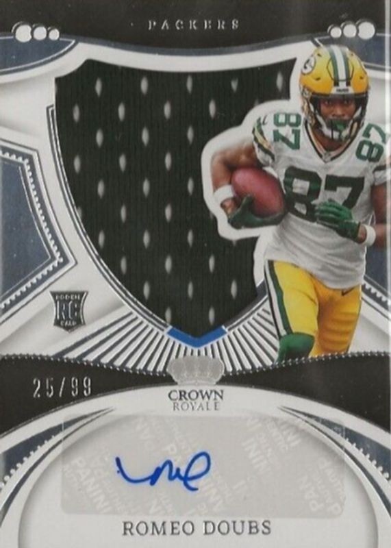 Romeo Doubs 2022 Chronicles #CRS-ROD Crown Royale Silhouette Autographs (/99) Rookie RAW