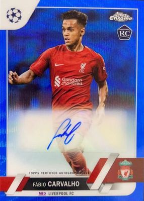 2022 Topps Chrome UEFA Club Competitions #CA-FC Autographs - Blue Wave Refractor /75