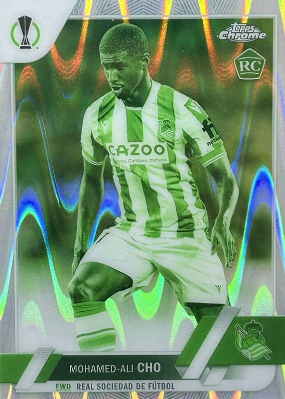 Mohamed-Ali Cho 2022 Topps Chrome UEFA Club Competitions #3 Night Vision RayWave Refractor /225 Rookie PSA 10