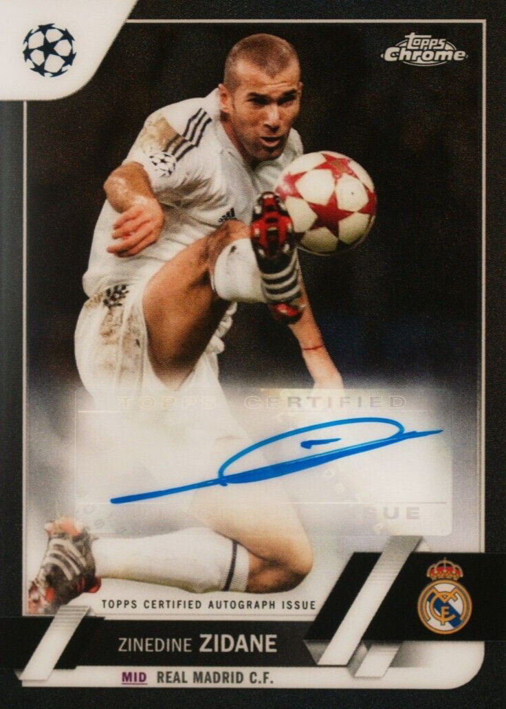 Zinedine Zidane 2022 Topps Chrome UEFA Club Competitions #CA-ZZ 