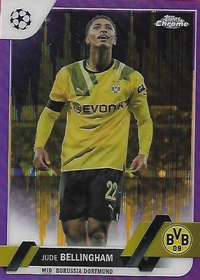 2022 Topps Chrome UEFA Club Competitions #22 Purple & Gold Seismic Refractor
