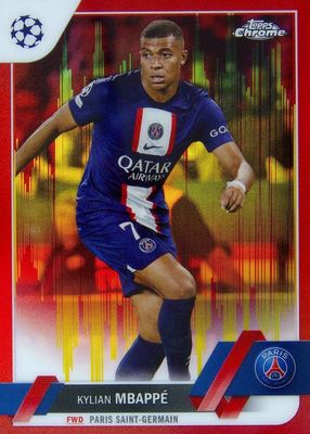 2022 Topps Chrome UEFA Club Competitions #100 Red & Gold Seismic Refractor