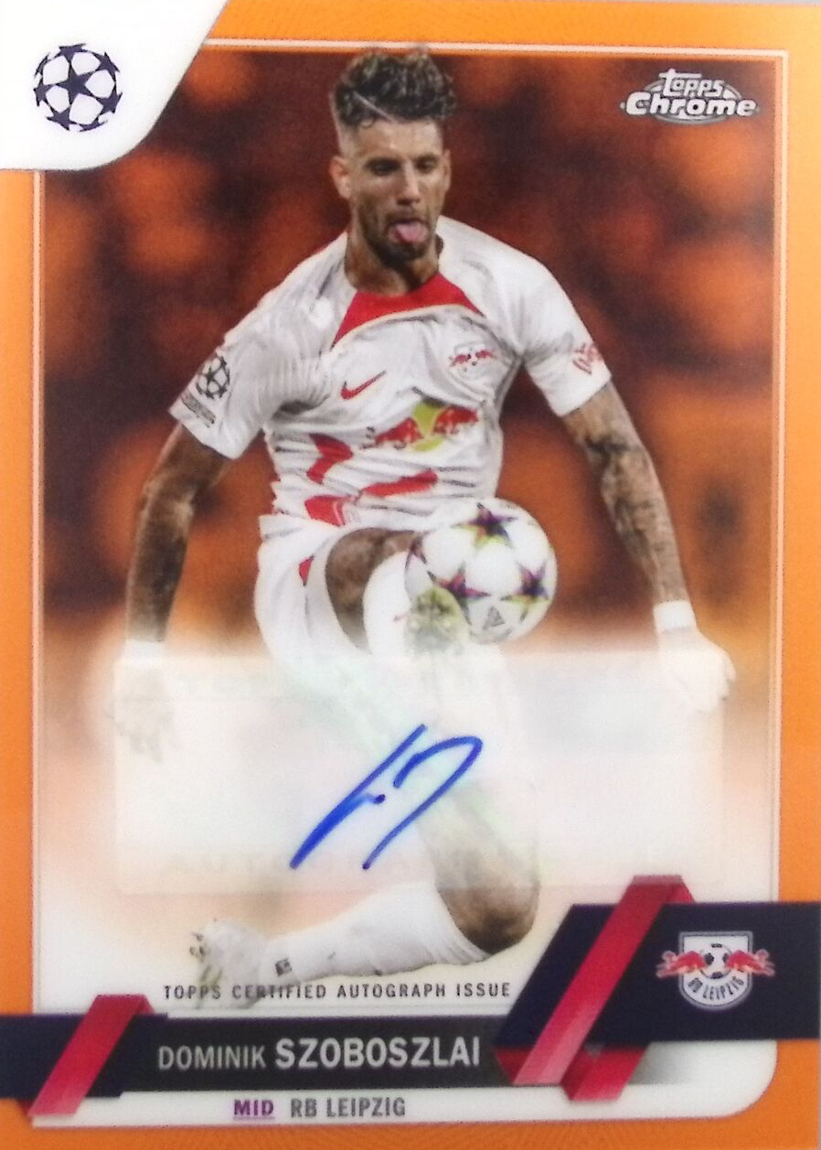 TOPPS サッカーカード FINEST DOMINIK SZOBOSZLAI RED BULL SALZBURG 21/99 #94 送料無料 中古 IT1 2020-21 Topps Chrome UEFA UCL Dominik Szoboszlai Refractor