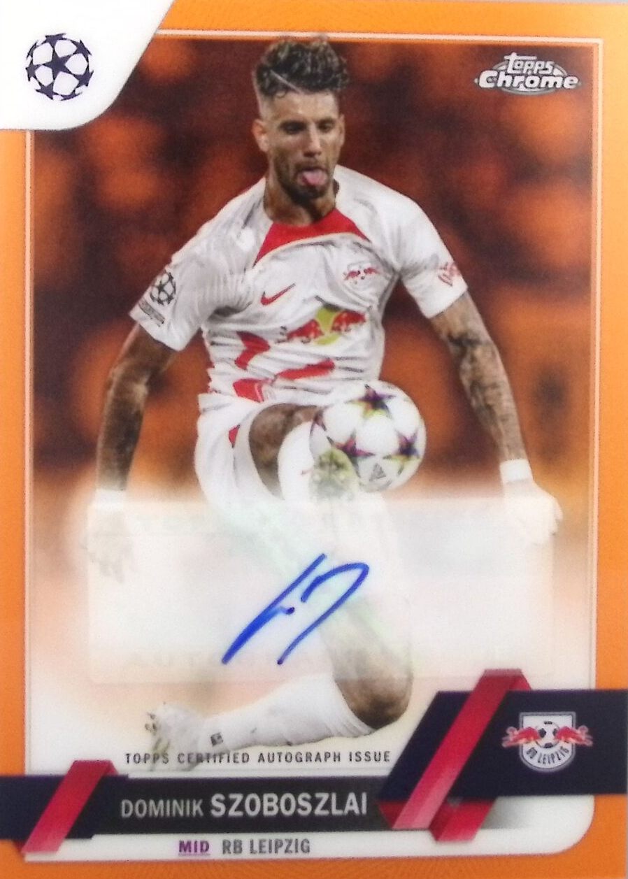 【10枚限定】Topps SOCCER 2023 finest UEFA BUNDESLIGA DOMINIK SZOBOSZLAI ソボスライ・ドミニク RB Leipzig RBライプツィヒ Auto