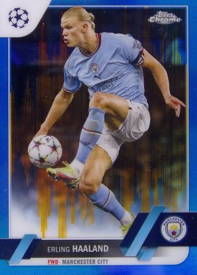 2022 Topps Chrome UEFA Club Competitions #99 Blue & Gold Seismic Refractor /75