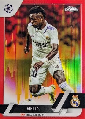 2022 Topps Chrome UEFA Club Competitions #20 Red & Gold Seismic Refractor