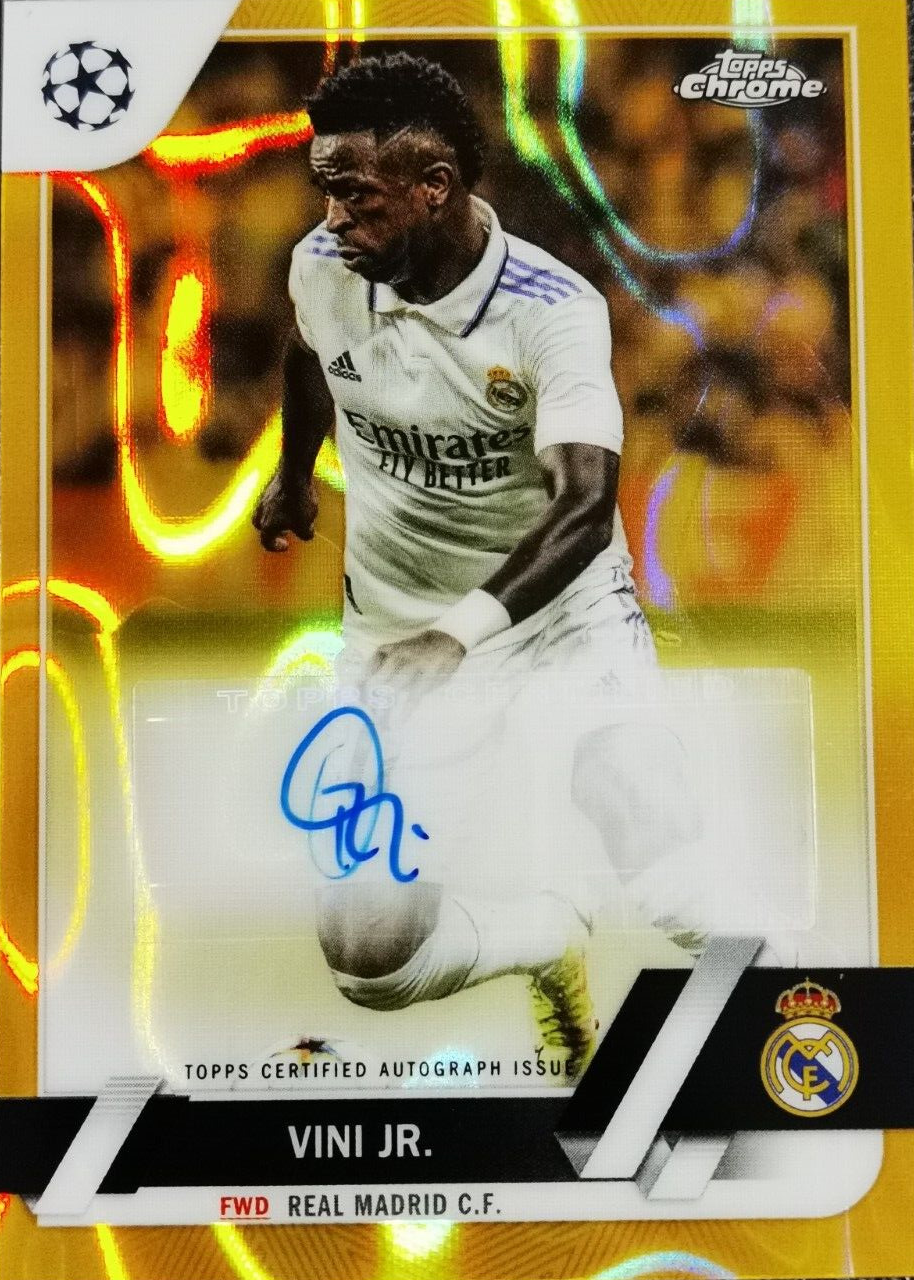 ヴィニシウス Topps Chrome Golazo Gold Lava 激レア 2021 Topps Chrome UEFA Champions League Golazo Gold Lava