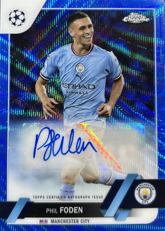 Phil Foden 2022 Topps Chrome UEFA Club Competitions #CA-PF 