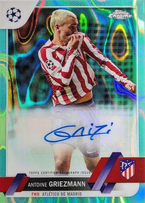 Antoine Griezmann 2022 Topps Chrome UEFA Club Competitions #CA-GN  Autographs - Aqua Lava Refractor Price Guide - Sports Card Investor