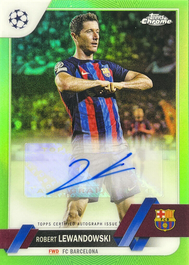 Topps Chrome Uefa club competitions UCC 2022/2023 - Robert Lewandowski - refractor FC Barcelona バルサ