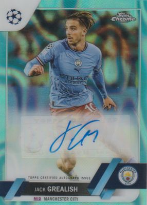 2022 Topps Chrome UEFA Club Competitions #CA-JG Autographs - Aqua Lava Refractor