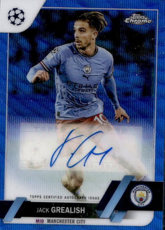 2022 Topps Chrome UEFA Club Competitions #CA-JG Autographs - Blue Wave Refractor /75