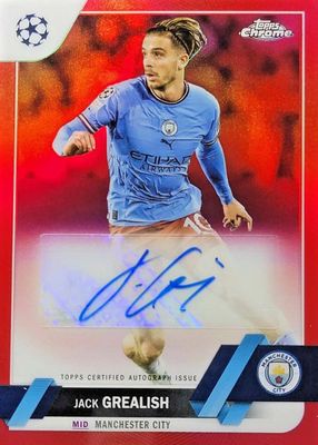 2022 Topps Chrome UEFA Club Competitions #CA-JG Autographs - Red Refractor /5