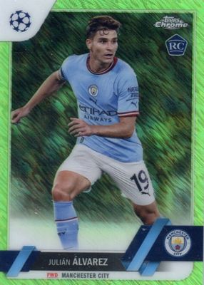 2022 Topps Chrome UEFA Club Competitions #68 Neon Green Shimmer Refractor /399