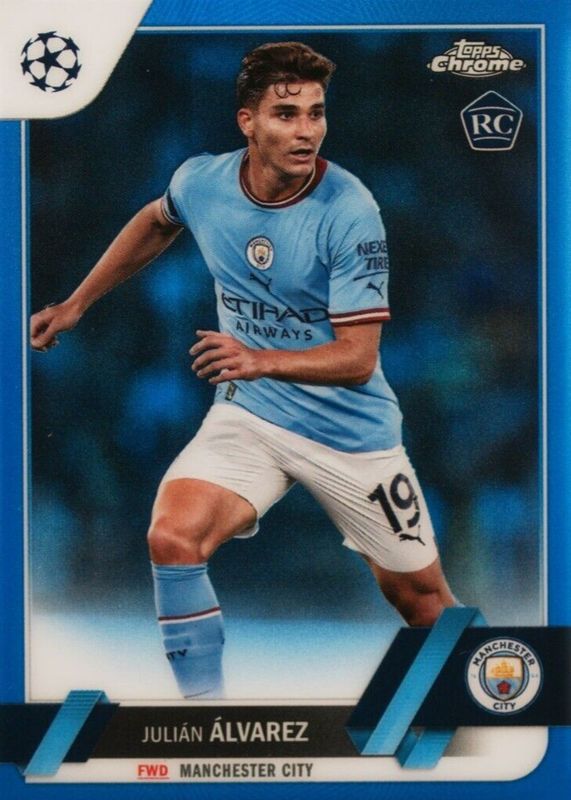 2022 Topps Chrome UEFA Club Competitions #68 Blue Refractor /150