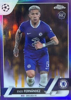 2022 Topps Chrome UEFA Club Competitions #158 Purple & Gold Seismic Refractor