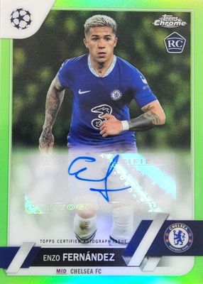 2022 Topps Chrome UEFA Club Competitions #CA-EF Autographs - Neon Green Refractor /99