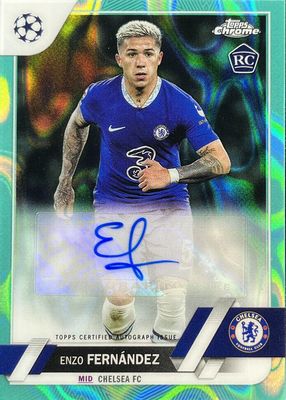 2022 Topps Chrome UEFA Club Competitions #CA-EF Autographs - Aqua Lava Refractor