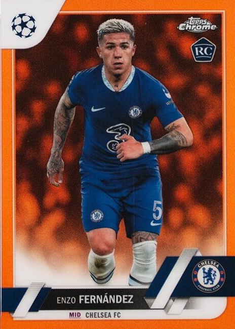 22-23 Topps Stadium ENZO RC 直筆サイン 世界50枚 2022-23 Topps Finest UCL Chelsea RC Enzo Fernandez Blue/Aqua