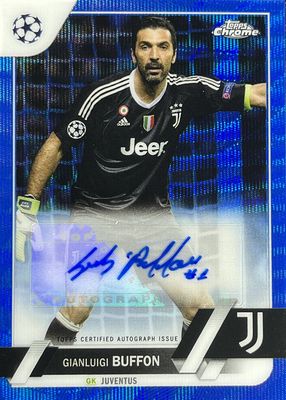 2022 Topps Chrome UEFA Club Competitions #CA-GB Autographs - Blue Wave Refractor /75
