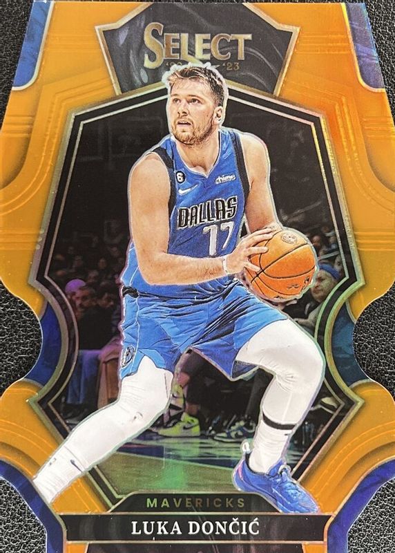 Luka Doncic 2022 Select #151 Premier Level Orange Die-Cut /65 PSA 10