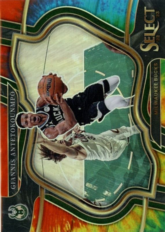 Giannis Antetokounmpo 2022 Select #261 Courtside Tie-Dye /25 PSA 9