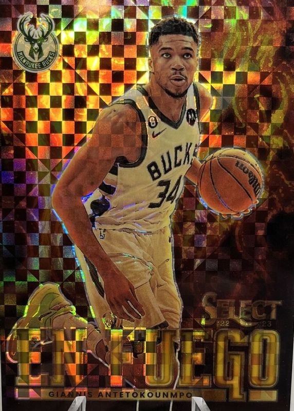 Giannis Antetokounmpo 2022 Select #1 En Fuego - Gold /10 PSA 10