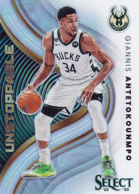 Giannis Antetokounmpo 2022 Select #6 Unstoppable - Silver SGC 9.5