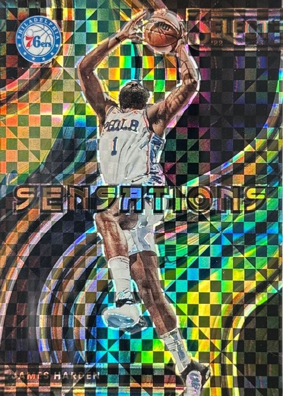 James Harden 2022 Select #8 Sensations - Black /1 SGC 10