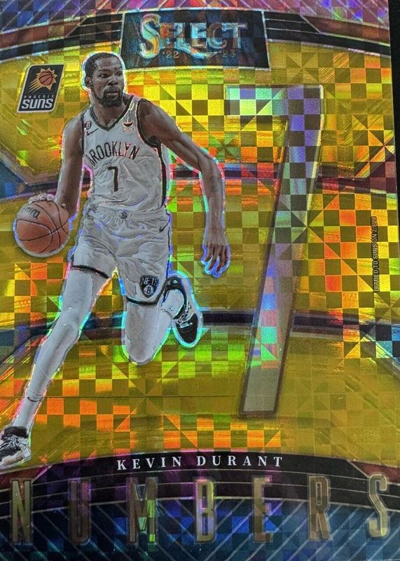 Kevin Durant 2022 Select #13 Select Numbers - Gold /10 PSA 10