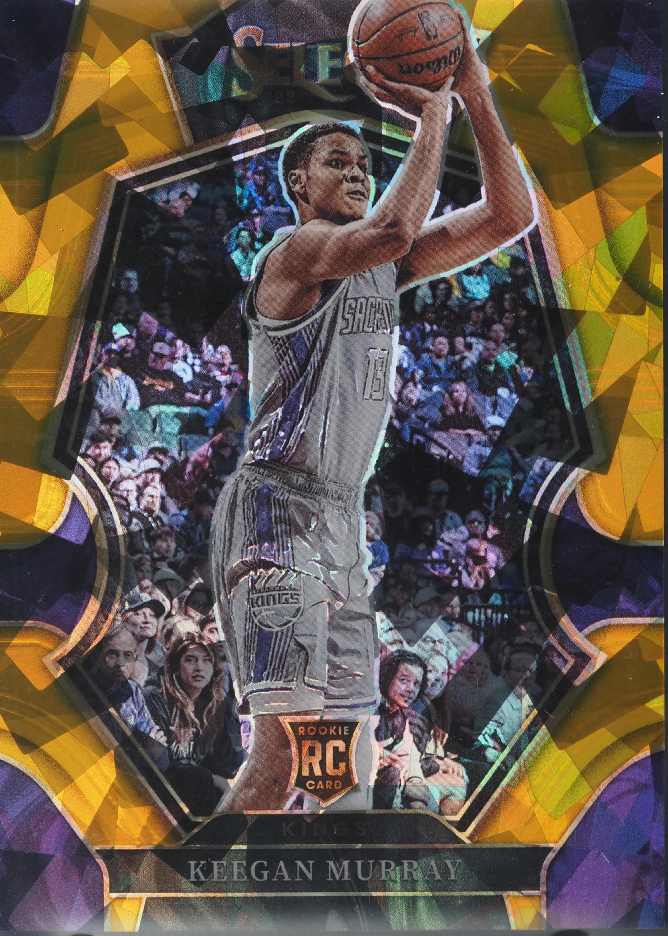 Keegan Murray 2022 Select #197 Premier Level Gold Cracked Ice /10