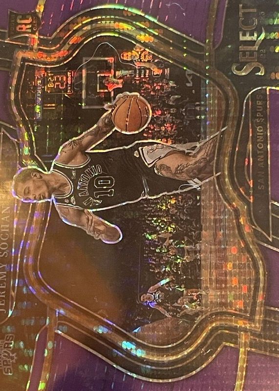 Jeremy Sochan 2022 Select #290 Courtside Neon Purple Pulsar /5 Rookie RAW