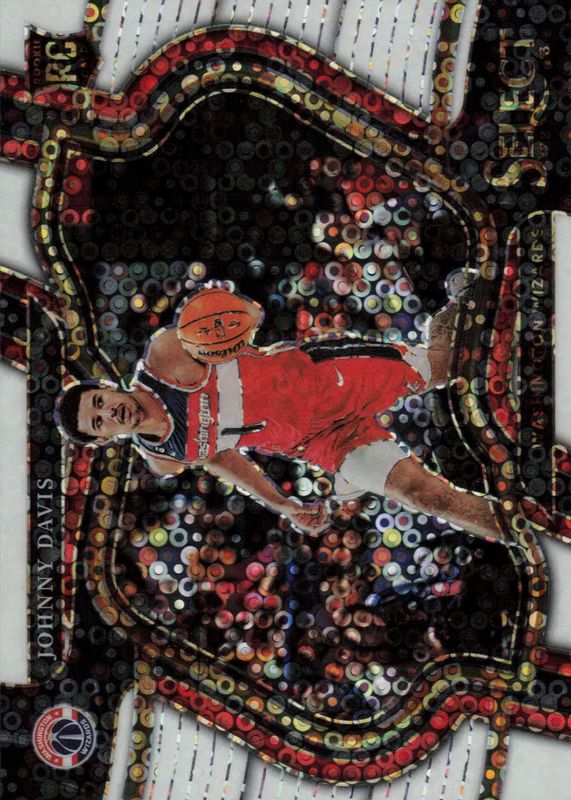 Johnny Davis 2022 Select #300 Courtside White Disco /75 Rookie RAW