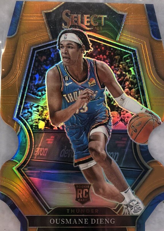 Ousmane Dieng 2022 Select #190 Premier Level Orange Die-Cut /65 Rookie PSA 10