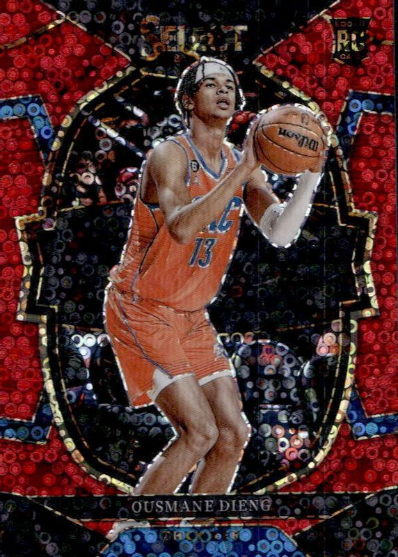 Ousmane Dieng 2022 Select #76 Concourse Red Disco /49 Rookie PSA 10