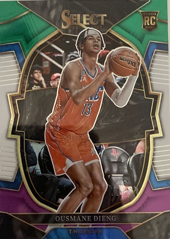 Ousmane Dieng 2022 Select #76 Concourse Green White Purple Rookie PSA 10