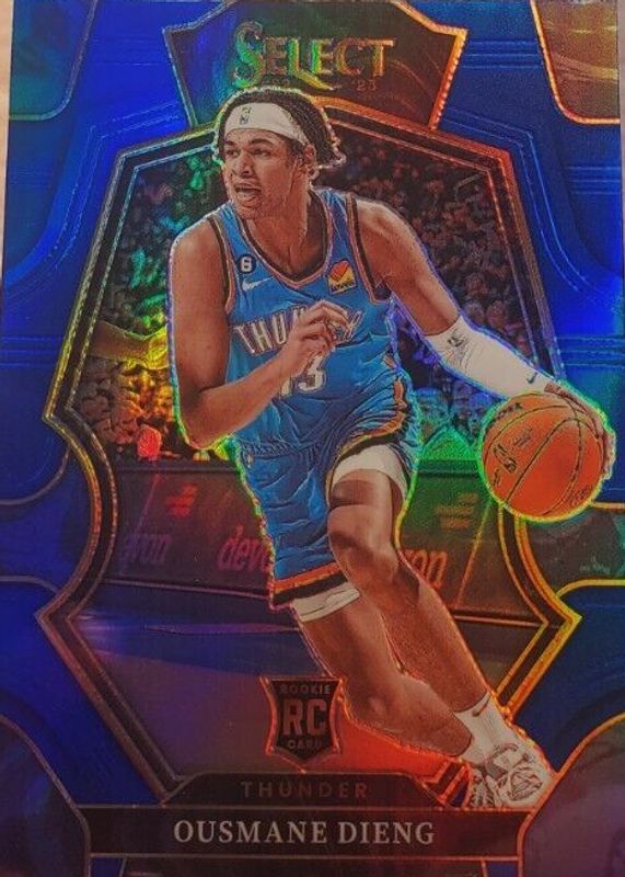 Ousmane Dieng 2022 Select #190 Premier Level Blue Prizm Rookie PSA 10