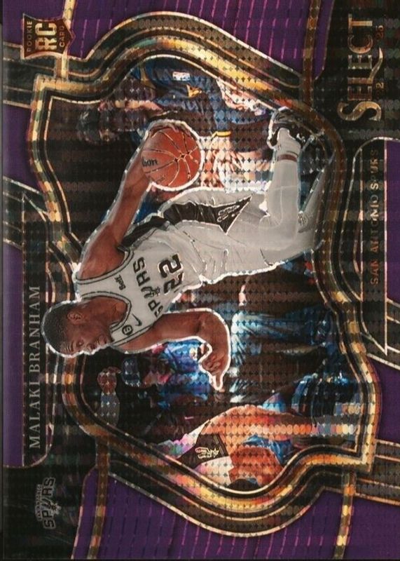 Malaki Branham 2022 Select #285 Courtside Neon Purple Pulsar /5 Rookie RAW