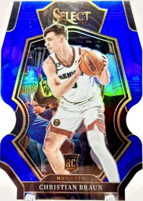 2022 Select #195 Premier Level Blue Die-Cut /249