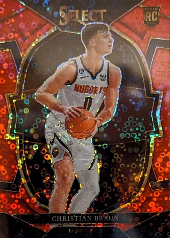 Christian Braun 2022 Select #85 Concourse Red Disco /49 Rookie RAW