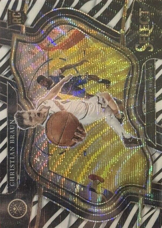 Christian Braun 2022 Select #272 Courtside Zebra /(SSP) Rookie SGC 9.5