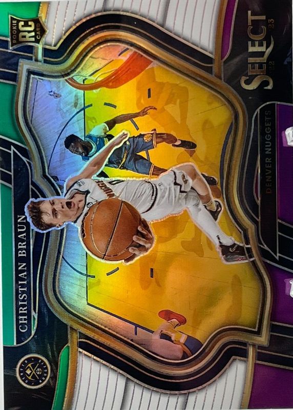 Christian Braun 2022 Select #272 Courtside Green White Purple Rookie RAW