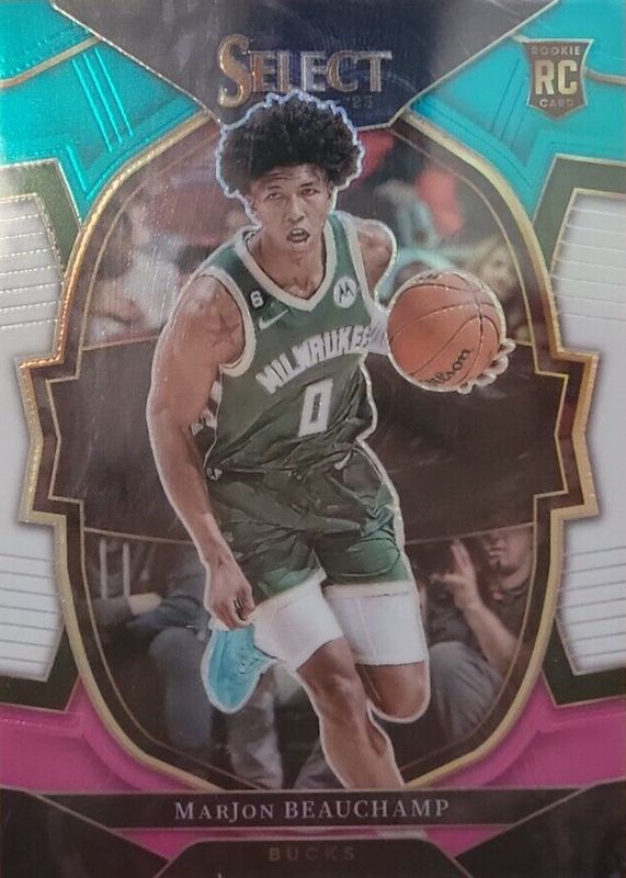 MarJon Beauchamp 2022 Select #75 Concourse Teal White Pink /49 Rookie PSA 10