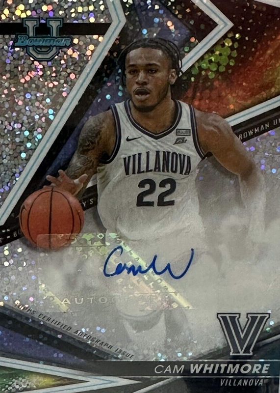 Cam Whitmore 2022 Bowman's Best University #BOA-CW Best of 2022 Autographs - Speckle Refractor /25 BGS 9