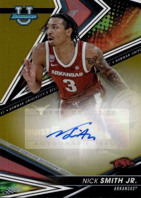 2022 Bowman Best University #BOA-NS Best of 2022 Autographs - Gold Refractor /50