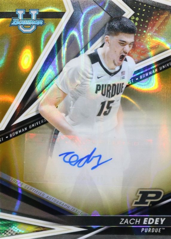 2022 Bowman's Best University #BOA-ZE Best of 2022 Autographs - Gold Lava Refractor /75