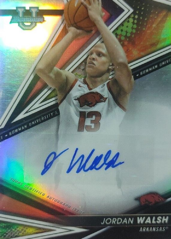 Jordan Walsh 2022 Bowman's Best University #BOA-JW Best of 2022 Autographs - Refractor SGC 10