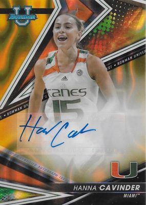 2022 Bowman Best University #BOA-HAC Best of 2022 Autographs - Gold Lava Refractor /75